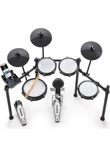 Nitro Max Kit - Elektronik Davul Seti, Dijital Bateri, Sessiz Mesh Pedli, 10 Inç Çift Bölgeli