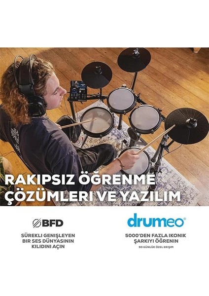 Nitro Max Kit - Elektronik Davul Seti, Dijital Bateri, Sessiz Mesh Pedli, 10 Inç Çift Bölgeli indirimleri
