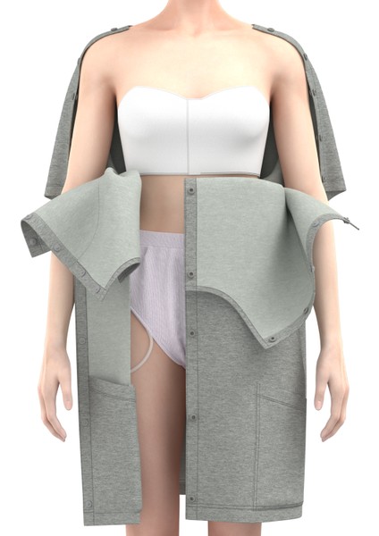 Cure Adaptif Ameliyat Sonrası Siyah Tedavi ve Hasta Bakım Kıyafeti Kateter - Port ve Damar Yolu Tedavisinde Kullanılabilir