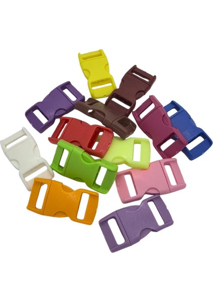 10 mm Plastik Bileklik Klipsi Karışık Renk 25 Adet