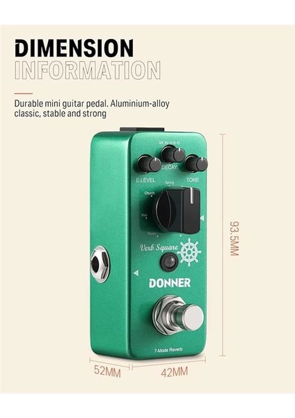 Verb Square Reverb Pedalı