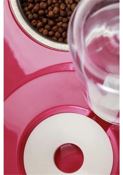 Hazneli Kedi-Köpek Mama ve Su Kabı Seti 500ML Gri fırsatları