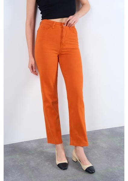 Strong Düz Pantolon - Oranj