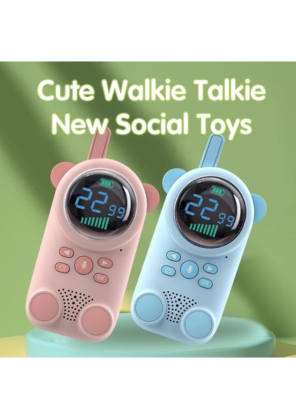 Walkie-Talkie 3 Km Menzilli Kablosuz Ekranlı Şarjlı 2 Li Çocuk Telsizi 400MAH Batarya fırsatları