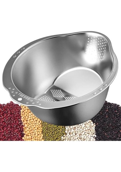 ® Çok Amaçlı Pirinç Meyve Makarna Süzgeci Paslanmaz 304 Çelik