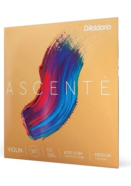 D'addario A310 1/2m Keman Tel Seti, Ascente, Scale 1/2, Medium Tension