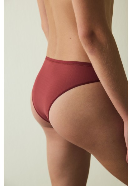 Bordo Essentials V Kesim Düşük Bel Brazilian Külot fiyatları