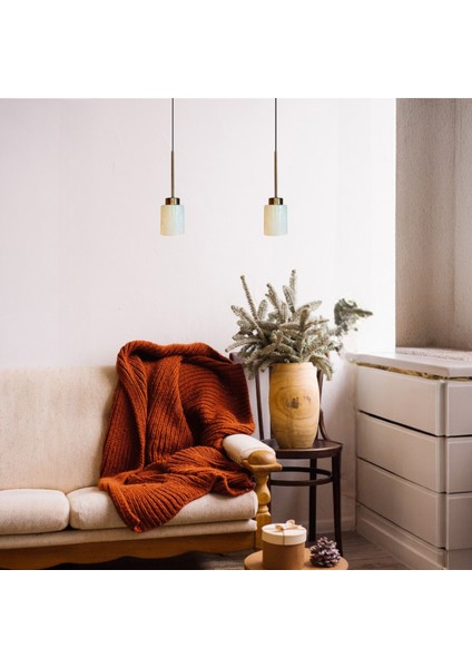 Tiny Beyaz Cam Ikili Avize Ince Eskitme Başlık Retro Sarkıt Lamba Restoran Salon Aydınlatma fırsatları