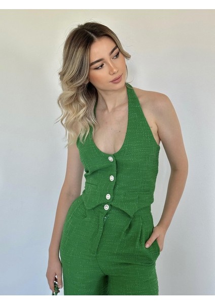 Aesco Yeşil Yelek ve Pantolon Takım modelleri