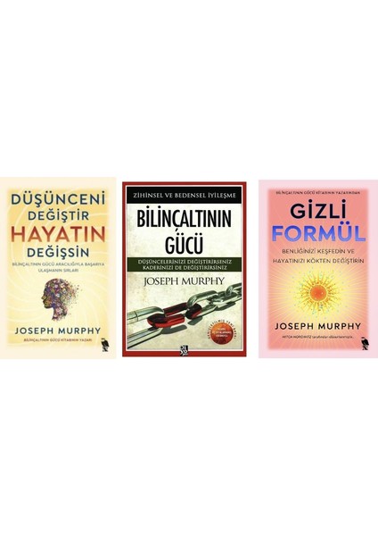 Dusunceni Degistir Hayatin Degissin + Bilincaltinin Gucu + Gizli Formul=(3kitap)