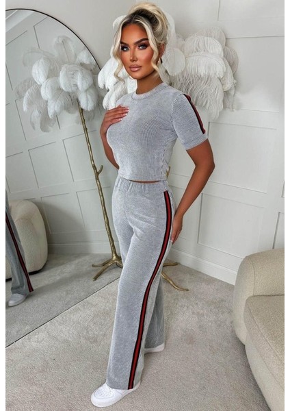 Kadın Ottoman Kumaş Şerit Detaylı Ikili Takım fiyatları