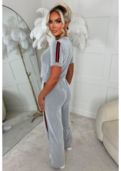 Kadın Ottoman Kumaş Şerit Detaylı Ikili Takım modelleri
