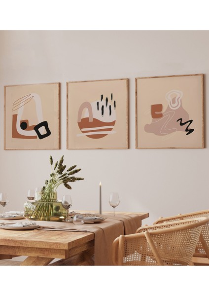 🏷️ 🍮 Kahve & Tatlı Temalı 3’lü Tablo Seti | Modern Stil | Uv Baskı – Mdf – Ahşap Çerçeve KR4047 23 x 23 modelleri