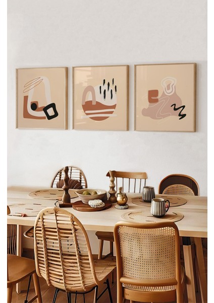 🏷️ 🍮 Kahve & Tatlı Temalı 3’lü Tablo Seti | Modern Stil | Uv Baskı – Mdf – Ahşap Çerçeve KR4047 23 x 23 fırsatları