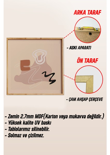 🏷️ 🍮 Kahve & Tatlı Temalı 3’lü Tablo Seti | Modern Stil | Uv Baskı – Mdf – Ahşap Çerçeve KR4047 23 x 23