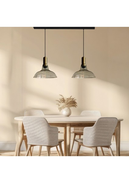 Ikili Vishi Cam Bal Rengi Avize Fener Başlık Retro Sarkıt Lamba Restoran Salon Aydınlatma modelleri
