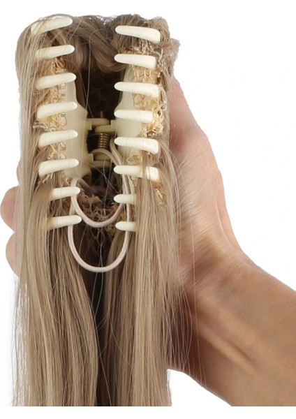 Tokalı Dalgalı At Kuyruğu - Kumral Beyaz Platin Röfleli indirimleri