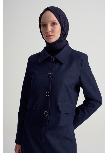 Blazer Ceketli Tencel Takım 25KD1706 Lacivert fiyatları