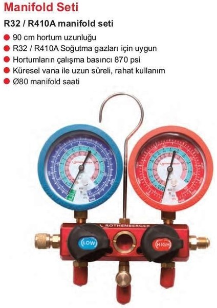 Standart Manifold Set (R32-R410A) NO:1000050093 fırsatları