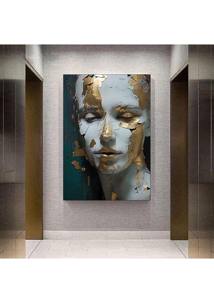 Altın Kadın Portresi Kanvas; Zarif Duvar Tablosu fiyatları