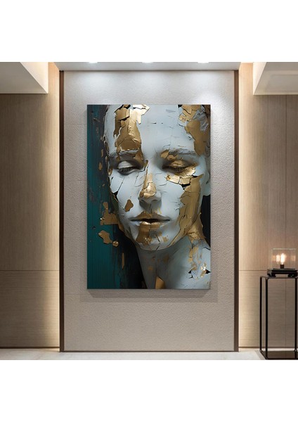 Altın Kadın Portresi Kanvas; Zarif Duvar Tablosu