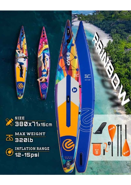 Suplimanı 380X71X15 Supboard Paddle Board Şişme Sörf Tahtası Tam Set Sup Board modelleri
