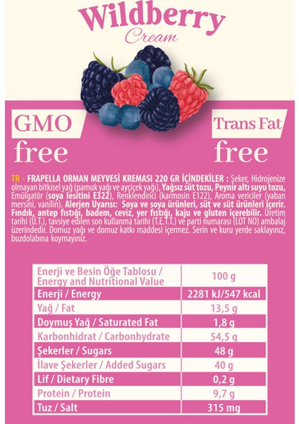 Orman Meyveli Kreması 220 Gr. fiyatları