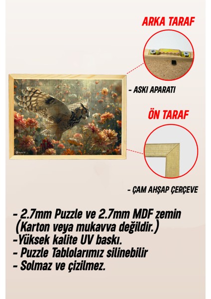 Ahşap Çerçeveli Puzzle - Tablo Hthp - 011 32 x 42 225 Parça indirimleri