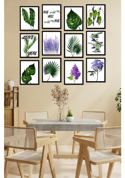 Dekorize Mdf Tablo Seti 12 Parça - Salon Oturma Odası Için Duvar Dekoru Çerçeve Görünümlü Onk 1030 13 x 17 fiyatları