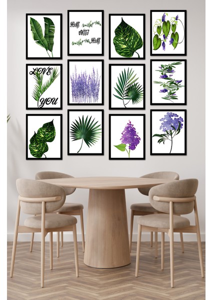 Dekorize Mdf Tablo Seti 12 Parça - Salon Oturma Odası Için Duvar Dekoru Çerçeve Görünümlü Onk 1030 13 x 17 modelleri