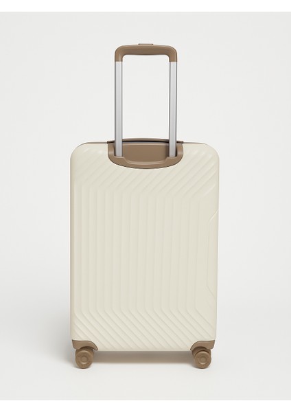 Benetton 2'li Set Büyük ve Orta Boy %100 Polipropilen Valiz Bej 14BNT8001 modelleri