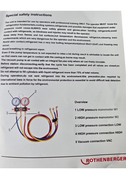 5 Hortumlu Çantalı Manifold Seti R22/R410A/R404A NO:1000050067 indirimleri