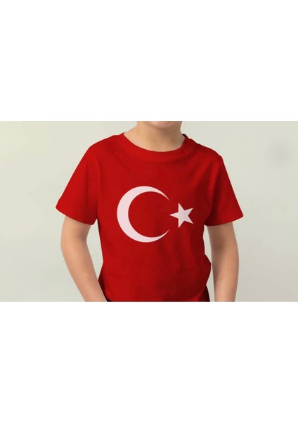 Ay-Yıldız Bayrak Baskılı T-Shirt