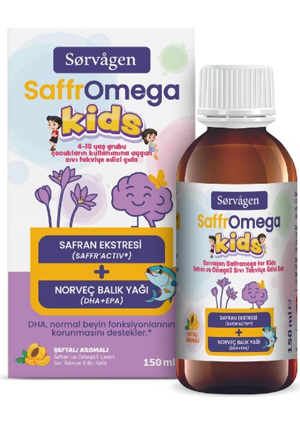 Saffromega Kids ( Safran ve Omega3) -150 ml fırsatları