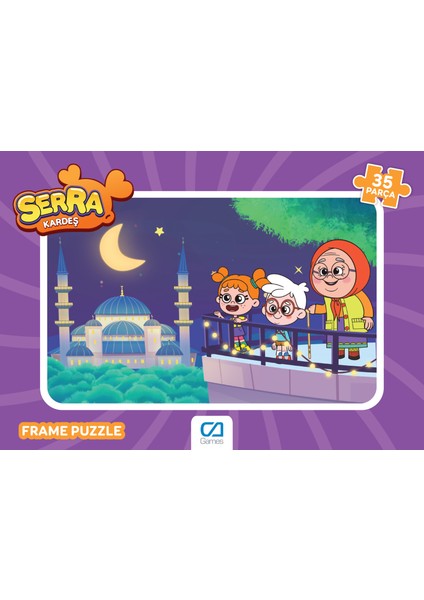 Serra Kardeş Lisanslı 35 Parça Çerçeveli 34X24CM Çocuk Puzzle Yapboz Yeni Serisi