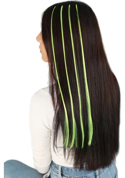 Fiber Sentetik Boncuk Kaynaklık Renkli Saç - Neon Sarı - 100 Adet fiyatları