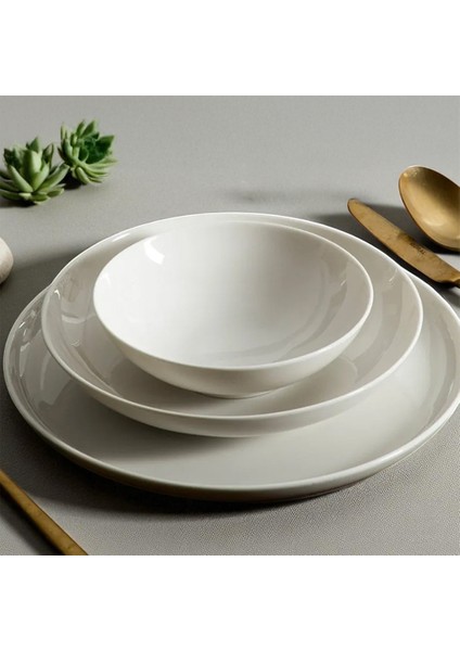 Bilbao Sade 24 Parça 6 Kişilik Bone Porselen Yemek Takımı