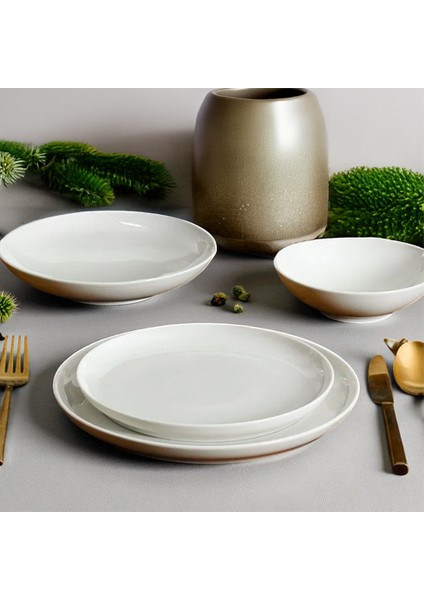 Bilbao Sade 24 Parça 6 Kişilik Bone Porselen Yemek Takımı modelleri