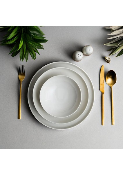 Bilbao Sade 24 Parça 6 Kişilik Bone Porselen Yemek Takımı fırsatları