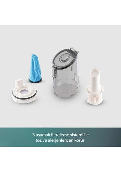 Dustroyer 1272H 2 In 1 Kablolu Dikey Süpürge Beyaz Gri