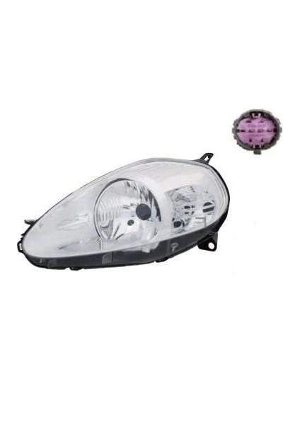 FIA10PU015 - 20-A850-B5-2B F.grande Punto Ön Far El.mot.krom Mor Soket Uyumlu Lh.08-09