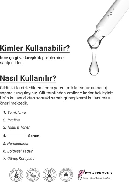 Yaşlanma Karşıtı Yüz Serumu Retinol 0.2% + Squalene 20% 30 ml