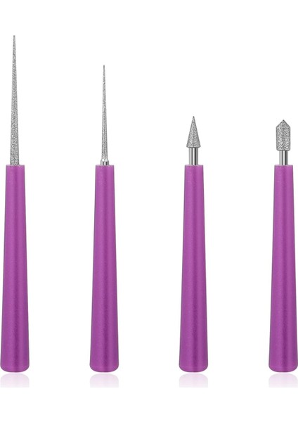 4pcs Elmas Uçlu Boncuk Raybası Mücevher Yapım Boncuk Deliği Büyüteç Aracı Cam Plastik Metal Ahşap Boncuklar (Yurt Dışından)