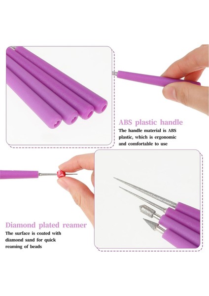 4pcs Elmas Uçlu Boncuk Raybası Mücevher Yapım Boncuk Deliği Büyüteç Aracı Cam Plastik Metal Ahşap Boncuklar (Yurt Dışından) fırsatları