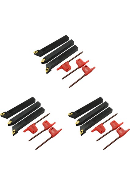 9pcs 1/2 Inç Cnc Torna Karbür Turning Araçları Dizinlenebilir Tutucu Seti SDNCN1212H07 + SDJCL1212H07 + 9pcs DCMT070204 Ekle (Yurt Dışından)