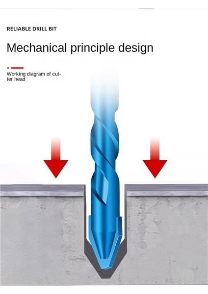 10PCS Crooked Head Eksantrik Matkap Cam Betona Odaklanmış 10 Parçalı Çok Amaçlı Matkap Seti Seramik Tuğla (Yurt Dışından)