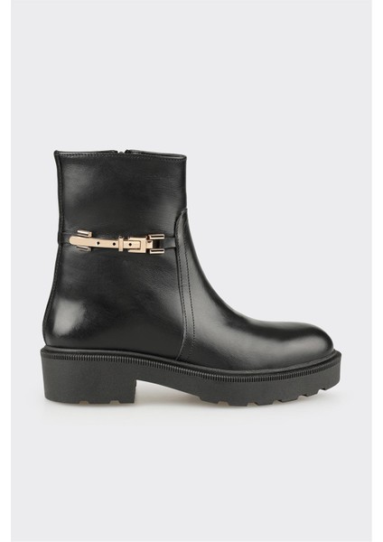 Siyah Deri Kadın Günlük Bot