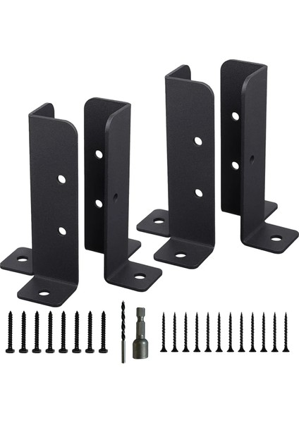 4pcs Ayarlanabilir Güverte Posta Çapa Basklar Pergola Çik Korunmak Için Çıp Posta Kutusu Pavilion Bahçe Aracı (Yurt Dışından)