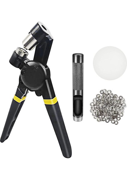 Grommet Alet Kiti Pres Pensesi 3/8 Inç (10MM) Delin Yumruk Manuel Kitleri Silver Grometsli Küçük Delik Makinesi (Yurt Dışından)