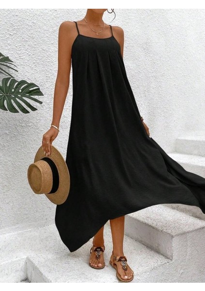 Kadın Ip Askılı V Yakalı Asimetrik Detaylı Aerobin Elbise fırsatları